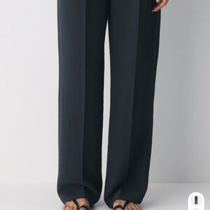 Aritzia Effortless Pants Trousers in Dark Night Navy